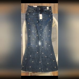 NWT Judy Blue 14w jeans with embroidered stars